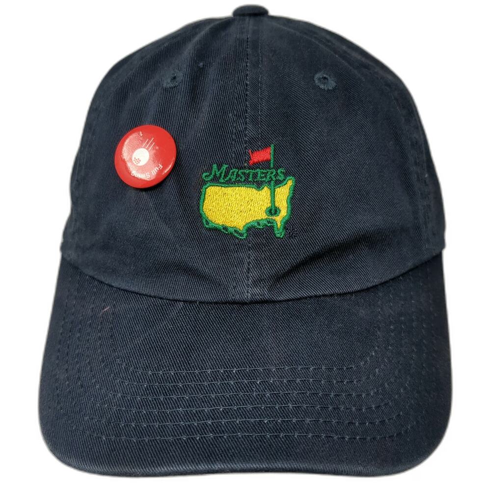American Needle Baseball Cap Blue One Size Masters Embroidered Logo Pin hat